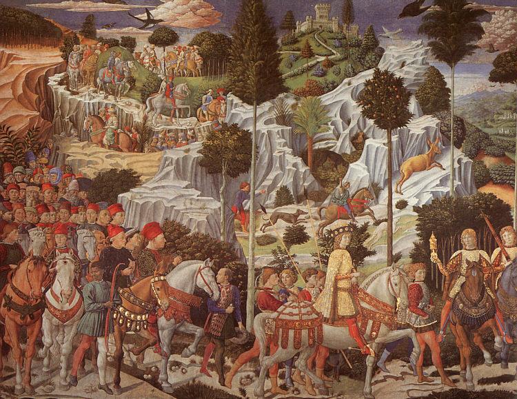 Benozzo Gozzoli Procession of the Magus Gaspar Norge oil painting art